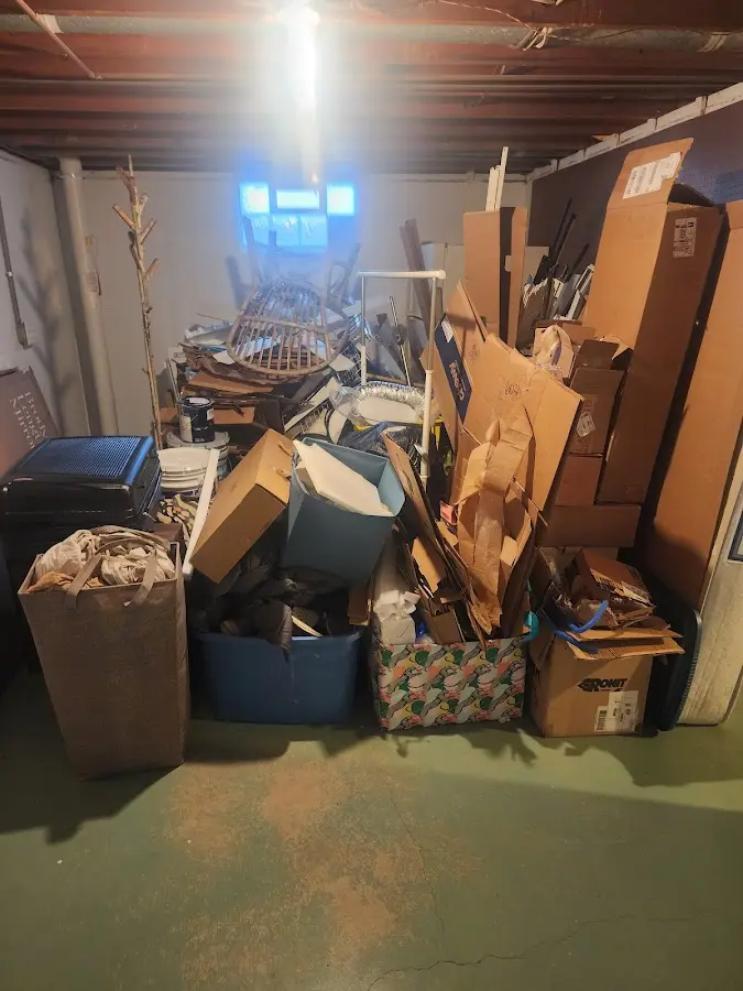 Roll-off dumpster container at job site for 2 Yard Dumpster Rental in Auburn